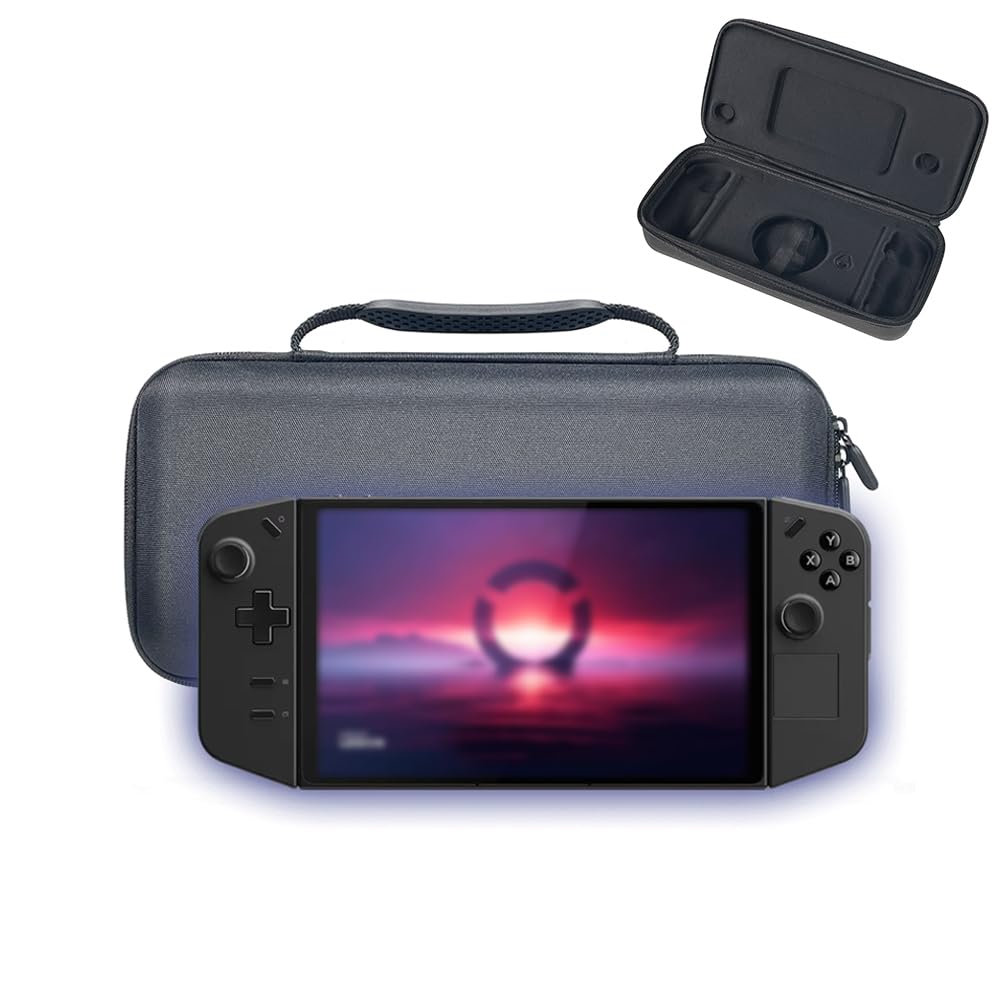 QINOUK Case for Lenovo Legion Go, [Shockproof] Hard Protective Case Travel Handheld Carrying Case Storage Bag for Lenovo Legion Go-Black