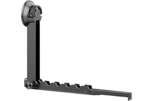 TASEVO Foldaway Clothes Wall Mounted Drying Rack with Suction Cup,All Metal in Space Aluminum, Foldable, Retractable, Portabl