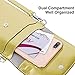 MoKo Cell Phone Bag, Multi-pocket Crossbody Pouch with Shoulder Strap Fit iPhone 12 Mini/iPhone SE 2020/11 Pro/11/11 Pro Max/Xs Max/XR/Xs/X, Galaxy Note 10/Plus/S10e/S10/S10 PLUS - Champagne Gold