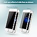 Klearlook [Privacy Series] Anti-Spy iPhone 7 Plus iPhone 8 Plus Tempered Glass Screen Protector and Back Carbon Fiber Film for Apple iPhone 7 Plus, iPhone 8 Plus White Frame (1+1 Pack)