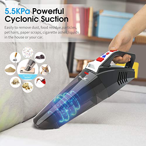 Handheld Vacuum, Hand Vacuum Cordless Portable Vacuum Cleaner with Li