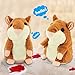 Wua Cute Mimicry Pet Talking Hamster Repeats What You Say Plush Animal Toy Electronic Hamster Mouse for Kids Birthday / Christmas Gift (Brown)