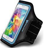 Galaxy S5 Armband: Stalion® Sports Running & Exercise Gym Sportband (Cyan Blue) Water Resistant + Sweat Proof (Samsung Galaxy S5 Active & S5 Sport)