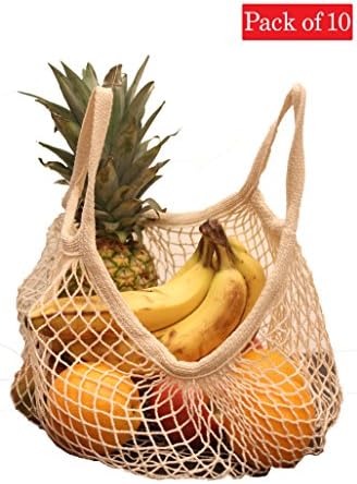 EuroSac Natural Cotton String Bag (10 Pack)