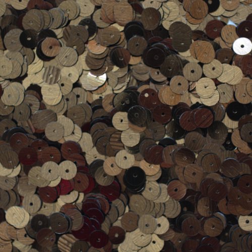 6mm Flat Round SEQUIN PAILLETTES ~ Deep CHOCOLATE BROWN Metallic Premium ~ Loose sequins for embroidery, bridal, applique, arts, crafts, and embellishment. Made in USA.