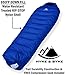 Hyke & Byke Snowmass 0°F Cold Weather Mummy Hiking & Backpacking Sleeping Bag - Duck Down 650 FP 4 Season Sleeping Bags for Adults - Ultralight with Compression Stuff Sack (Blue, Long)