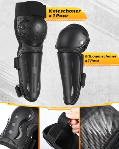Children's Protective Set for Bicycle MTB Scooter, Adjustable Protective Clothing with Chest Area, Knee & Elbow Protection, Lightweight for Outdoor Activities