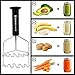 KonigHaus Potato Masher Fast Effective All Stainless Steel Spring Loaded Dual Action Masher With Comfortable Ergonomic Handle for Potato/Vegetable/Fruit Mashing