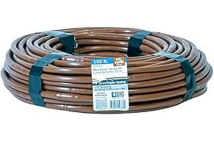DIG ML-109B ¼” 100’ MICROLINE™ Dripline, 9” Dual Outlet Emitter Spacing, UV-Resistant Tubing for Efficient Irrigation | Ideal