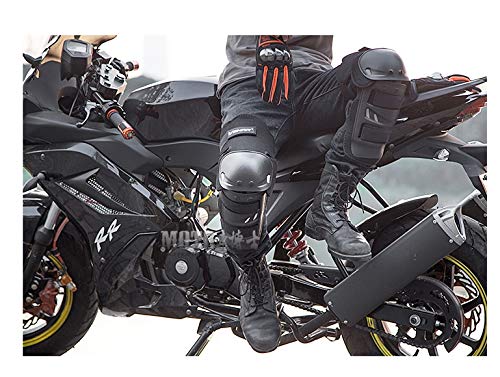 image for Wonzone 1 Pair Motorcycle Knee Pads Protector Antislip Knee Cap Calf S