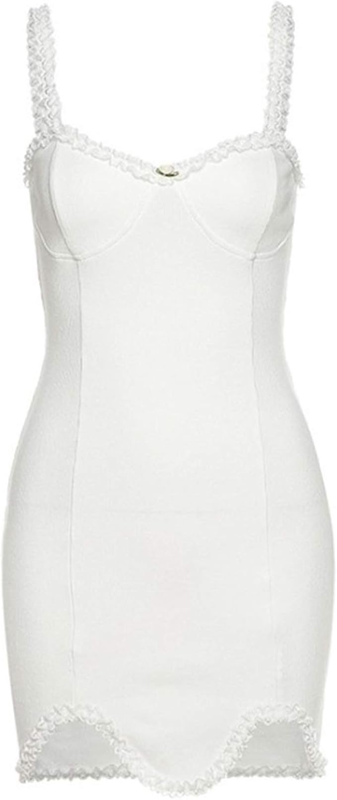 TiaoBug Damen Unterkleid Unterrock Basic Kleider schulterfrei Trägerlos