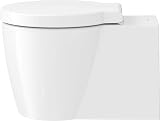 Duravit Starck 1 Toilet Seat Soft Close Urea Thermoset White Stainless Steel view 3