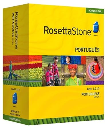 Rosetta Stone Homeschool Portuguese (Brazilian) Level 1-3 Set including Audio Companion