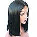 Dovie Hair Glueless Silky Straight Short Bob Wig Brazilian Virgin Human Hair Wigs for Women Middle Part(12