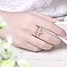 BOHG Jewelry Women's 18k Rose Gold Plated Cubic Zirconia Cz Flower Eternity Ring Engagement Wedding Band Size 7