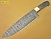 Poshland BBC-664, Handmade Damascus Steel 12 Inches Full Tang Chef Knife with Brass Bolster - Best Quality Blank Blade