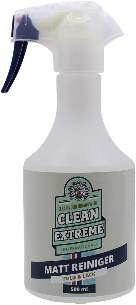 CLEANEXTREME Car Mattlack-Reiniger 500 ML - Spray for Intensive Cleaning Matt Varnish (Car Paint Matte), Matt-Folie and Matt Autosprühfolie. Wash without Water