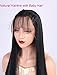 Giannay Hair Pretty Synthetic Glueless Lace Front Wigs Natural Hairline Straight Hair Long Wig with Baby Hair Heat Resistant Fiber Wigs for Women Black Color 20 Inch
