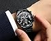CRRJU Men's Multifunctional Chronograph Wristwatches,Stainsteel Steel Band Waterproof Watch