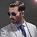 Aoron Polarized Oval Sunglasses with Mirrored Lens (Blue Mirrored)