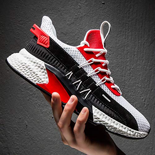 DondPO Walking Athletic Shoes Comfort Casual Fashion Sneaker Cross Training Running Footwear for Men Red