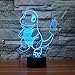 3D Illusion LED Night Light,7 Colors Gradual Changing Touch Switch USB Table Lamp for Holiday Gifts or Home Decorations (Fire Dragon)