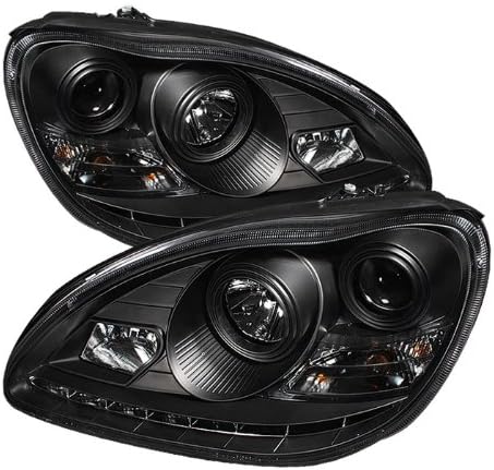 Mercedes Benz SClass Projector Headlights Xenon/HID Model Only ( Not Compatible With Halogen Model ) DRL Black Housing With Clear Lens