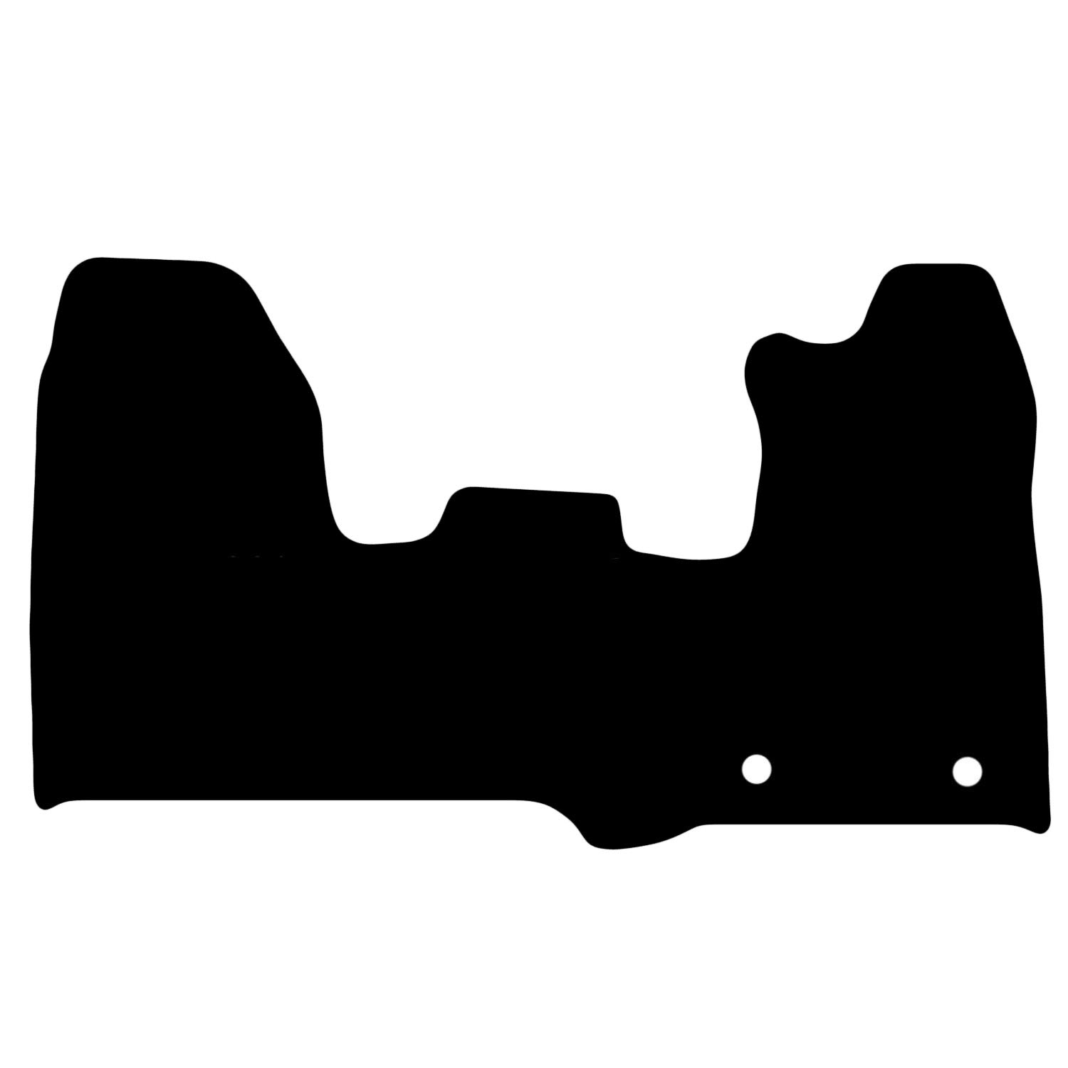 Carsio Carpet Car Mats For Ford Transit Custom 2013 Onwards 1 Piece Set with 2 Clips Tailored Fit Floor Mat Complete Accessory Black Custom Fitted - All Weather, Anti-Slip Backing & Black Trim