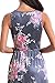Zattcas Maxi Dresses for Women,Womens Crew Neck Sleeveless Summer Floral Maxi Dress with Pockets,Multi Gray,Small