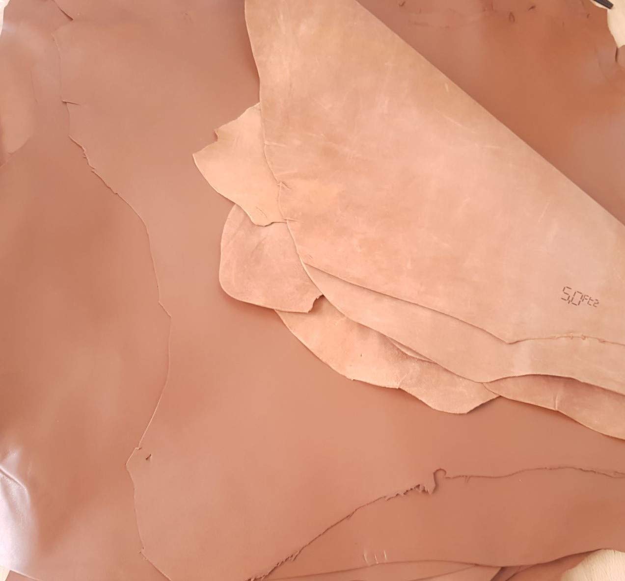 Leather Hide Full Grain Whole Skin Various Colours Grade AA Nappa Leather (TAN)