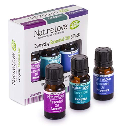 Nature Love Harmonious 100% Pure Well-Being Everyday Essential Oils 3 Pack (3/.34 Oz. Bottles)