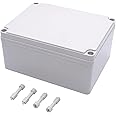 Twidec/Waterproof Dustproof IP67 Junction Box ABS Plastic Electrical Project Box DIY Case Enclosure Gray 8"x 6"x 4"(200 x 150 x 100 mm)