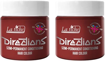 La Riche Directions Pillarbox Red Semi-Permanent Hair Colour 100ml Pot x2