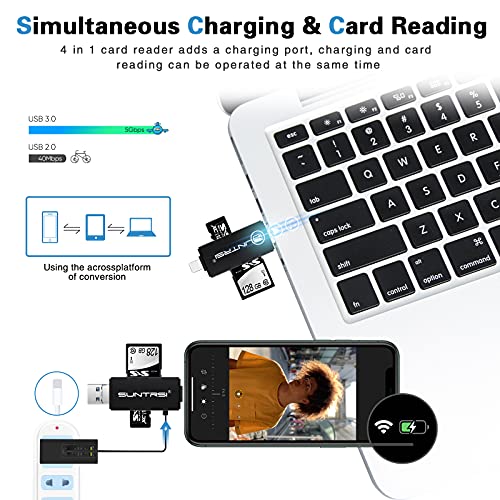 suntrsi TF/SD Card Reader compatible with iPhone/OTG