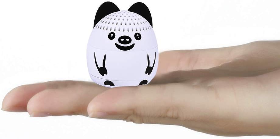 momoho Small Bluetooth Speaker - Mini Size but Great Sound Quality,Photo Selfie Button & Answer Phone Calls,BTS0011A (White Pig)