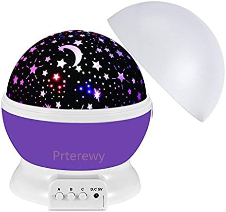 Best Baby Night Sky Light Projector For Kids - 360 Degree Rotation LED Lamp With USB Cable Plug In - Romantic Moon And Star Ceiling Lights Decor - Perfect Gift For Children And Adults.
