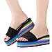 Clearance!Women Summer Flip Flops Sandals,Todaies Women Rainbow Summer Non-Slip Sandals Female Beach Slippers 3~5cm