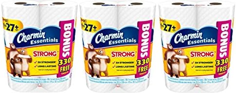Charmin Essentials Strong Toilet Paper, 6 Mega Bonus Rolls (3)