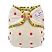 ALVABABY One Size Cute Bamboo Fitted Diaper Fits Under 28lbs FT01