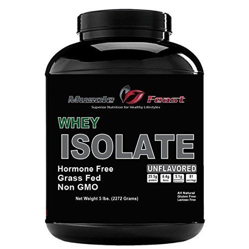 Hormone Free Grass Fed Unflavored Whey Protein Isolate 5lb