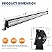 LED Light Bar YITAMOTOR 52 Inch 300W Light Bar with 12V Switch on/off Wiring Harness Spot Flood Combo Offroad LED Lights compatible for Jeep Truck Car Boat 4X4 SUV UTV 27,000 Lumens, 3 Year Warranty