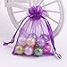 Wudygirl 100pcs Sheer Organza Bag 4X6 with Drawstring Jewelry Pouches Bags for Party Wedding Favor Candy Seashell Gift Bags (Purple 4x6)