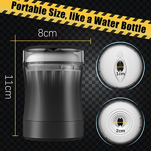 Male Masturbators Cup, Efgove 2 in 1 Masturbation Massager Pocket Pussy Reusable Penis Oral Sleeve Adult Sex Toys Realistic Masturbator Stroker