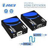 OREI UltraHD 4K HDMI Extender Over Single CAT6A/CAT7 Cable Uncompressed 4K @ 60Hz with IR - Up to 100 Ft