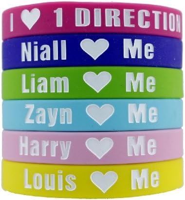6pcs 1d Love Me Silicon Wristband
