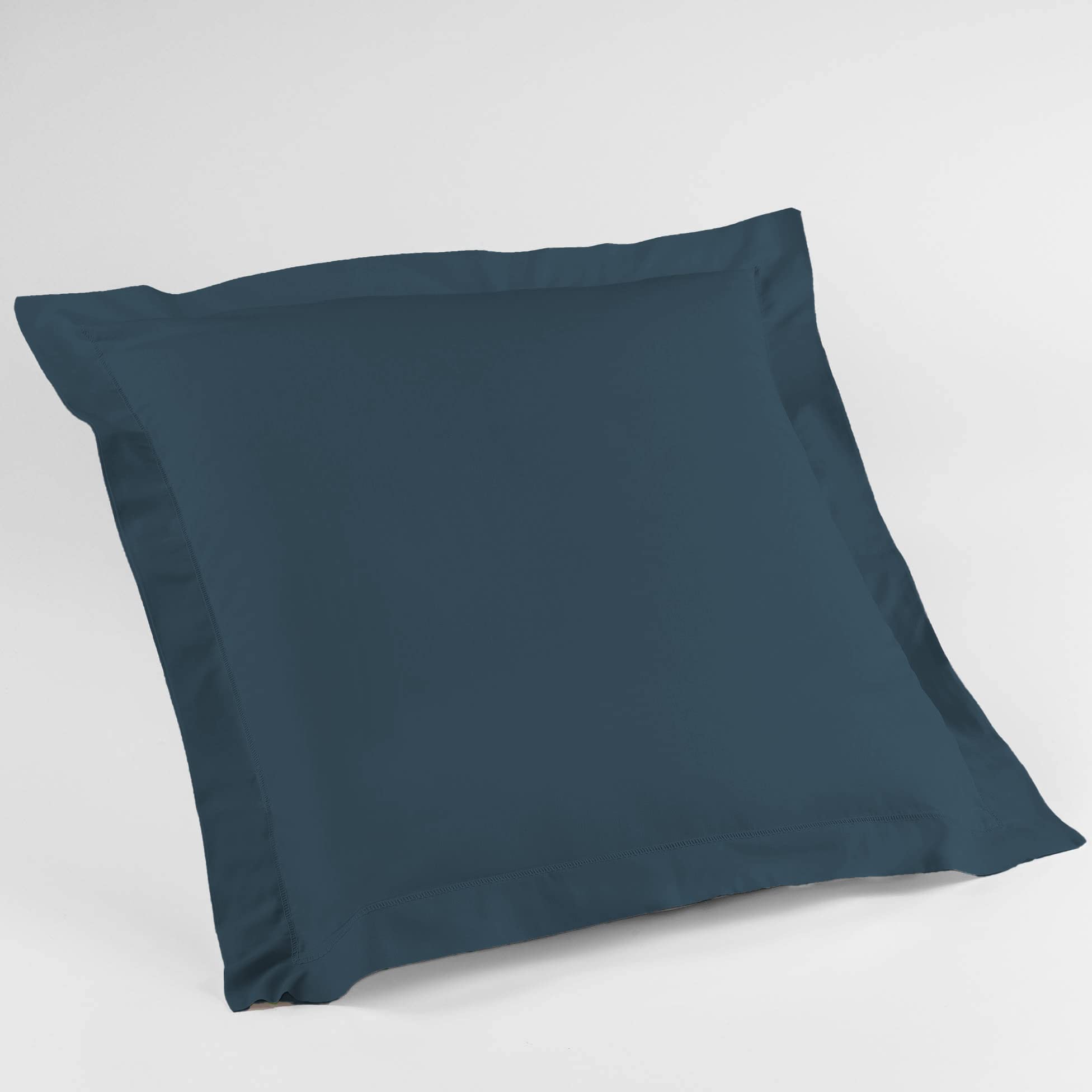 Douceur d'Intérieur, Lina Cotton Bolster Pillowcase., Cotton, midnight blue, 63 x 63 cm