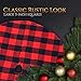 ATLIN Buffalo Plaid Christmas Tree Skirt - 3 Inch Red and Black Checks for a Traditional Look - Machine Wash and Dry – 3 ft and 4 ft Models