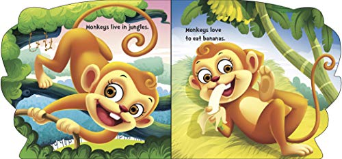 Board Book : Monkey ( Animals and Birds ) - Cutout Board Books 4