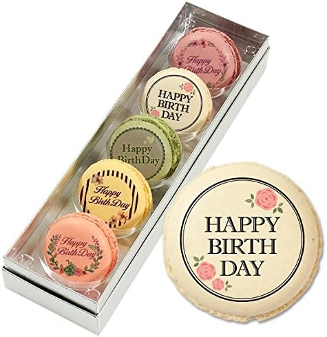 Amazon 芦屋スイーツ Happybirthday お花 大好きな人の誕生日にメッセージマカロン 5個セット 箱入り お祝い プチギフト M Set93 芦屋スイーツ ケーキ 洋菓子 通販