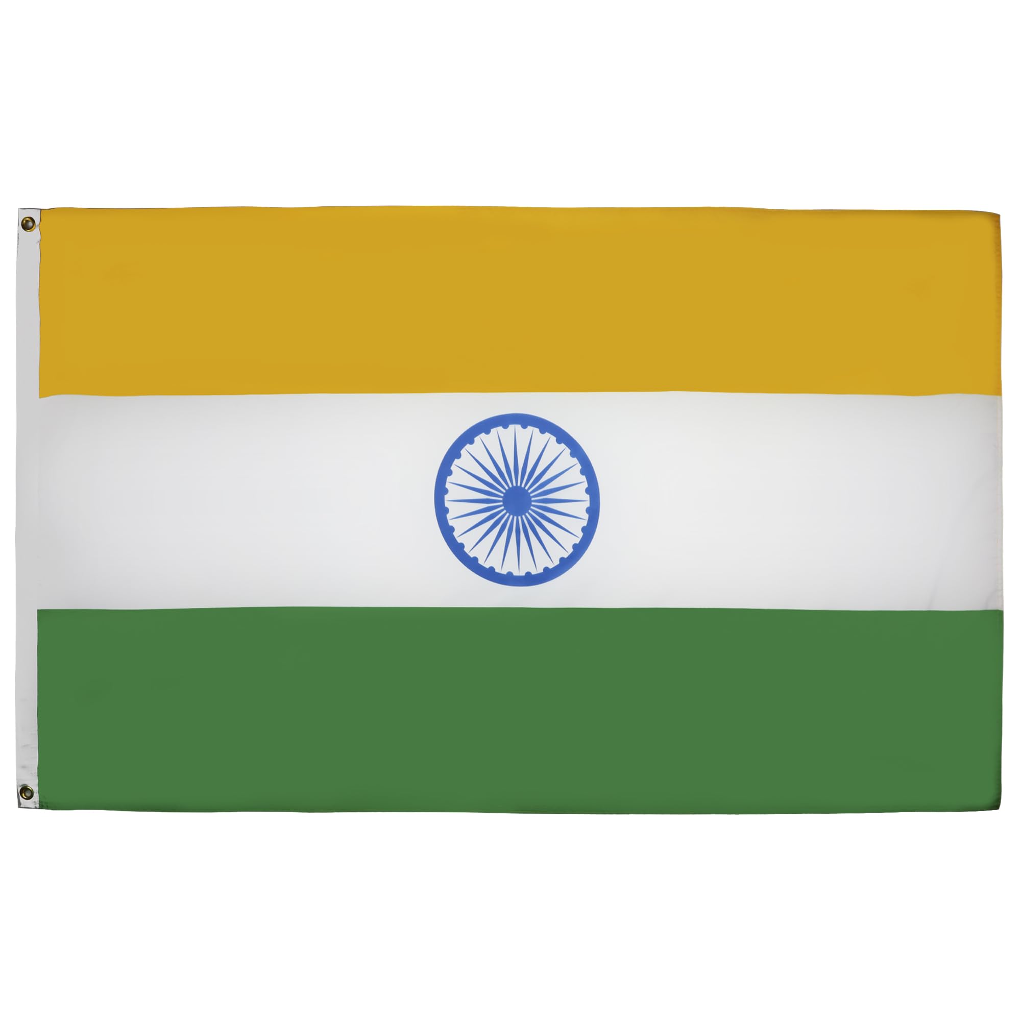 AZ FLAG - India Flag - 3x5 Ft - Light Polyester Indian Banner with Two Brass Eyelets - Fade Resistant - Vivid Colors - 3' x 5' Feet - 150x90 Cm — image 1